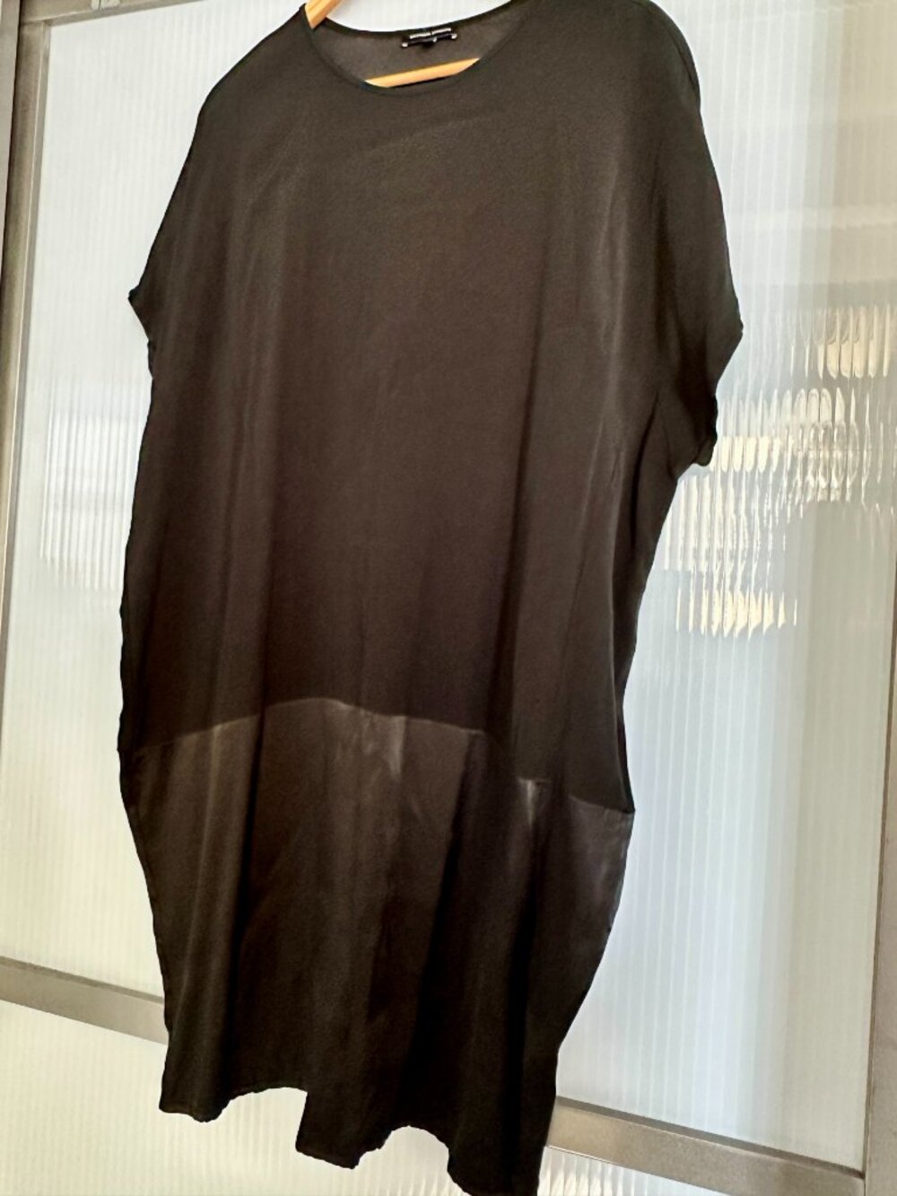 Universal Standard Avenir Cocoon Dress Black Crepe Satin Women's 18/20 M